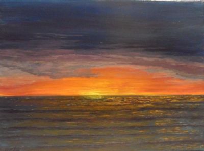Solnedgang over randersfjord